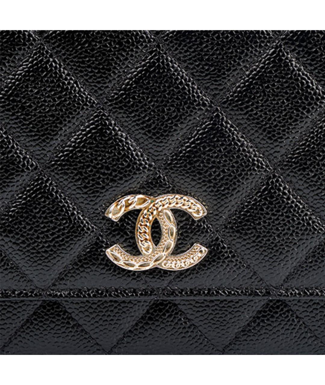 CHANEL Черная кожаная сумка через плечо, фото 4