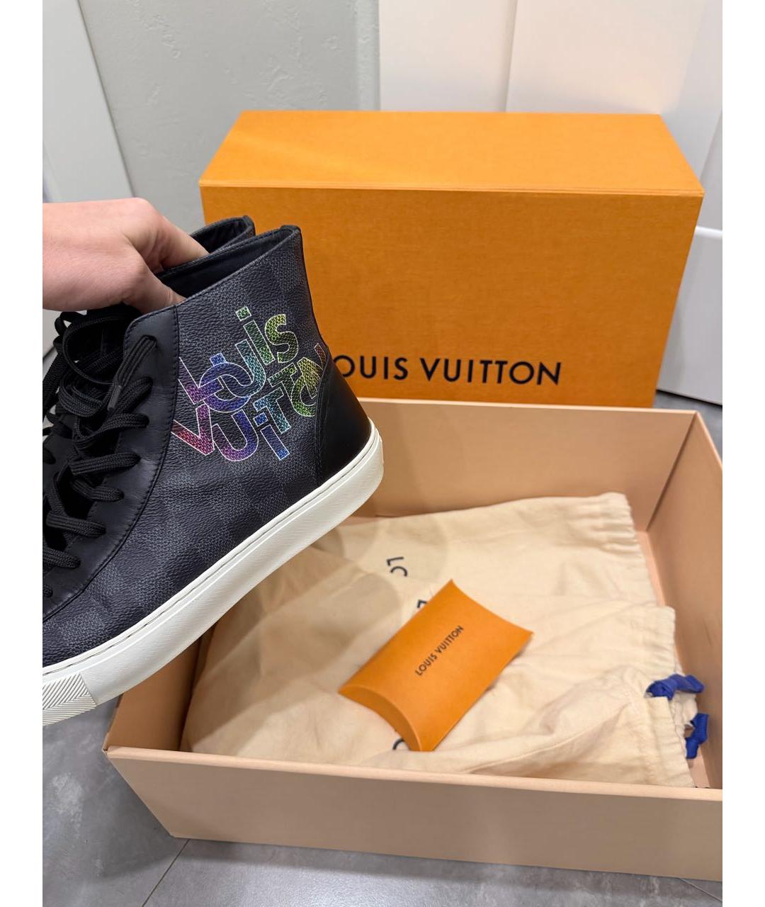 LOUIS VUITTON Серые высокие кроссовки / кеды, фото 6