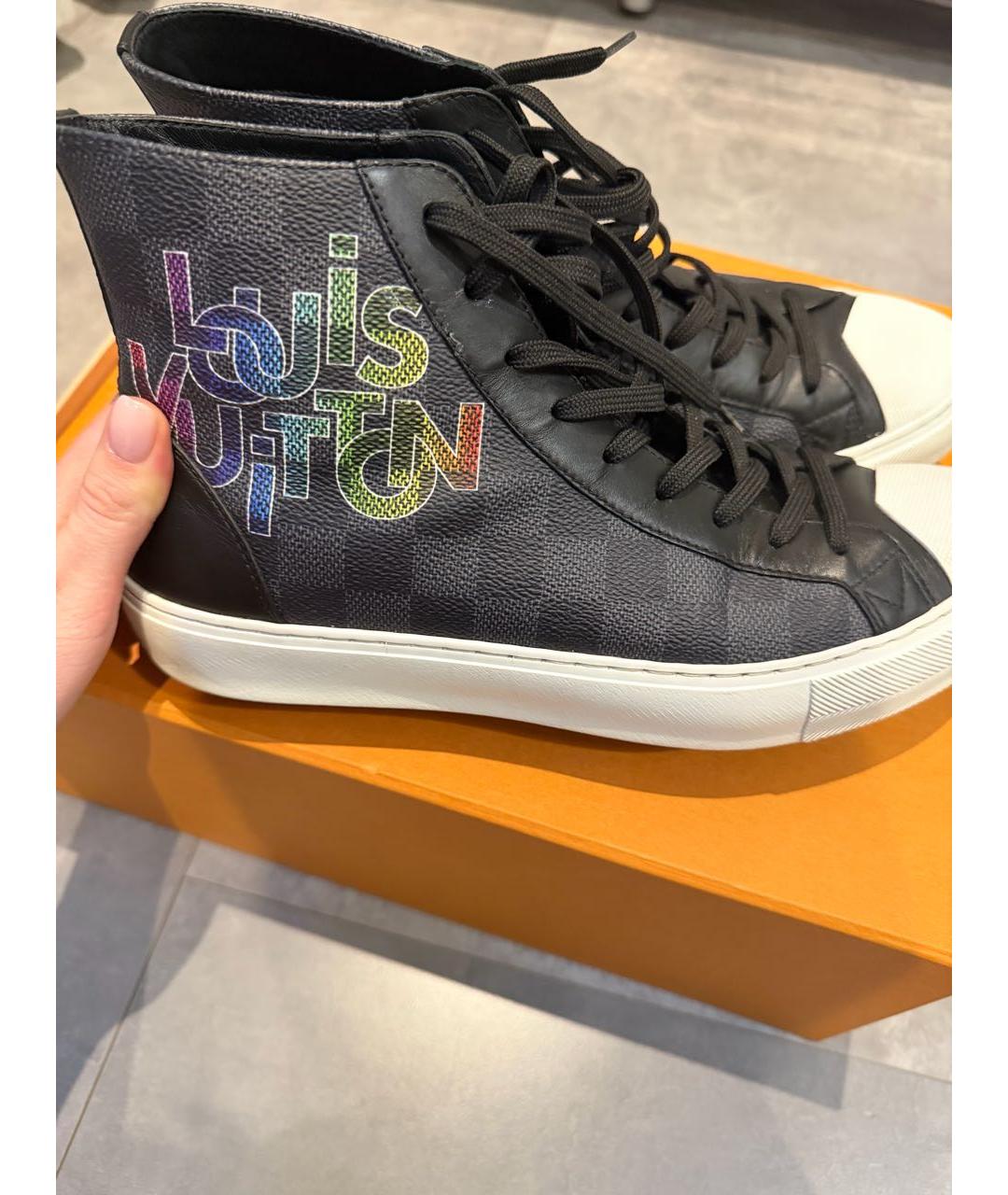 LOUIS VUITTON Серые высокие кроссовки / кеды, фото 7