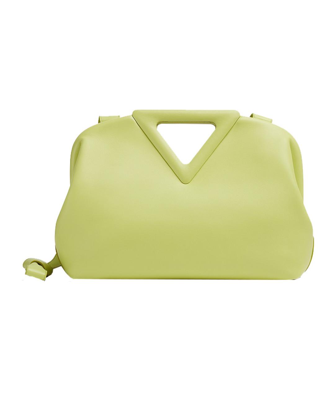 BOTTEGA VENETA Салатовая кожаная сумка через плечо, фото 1