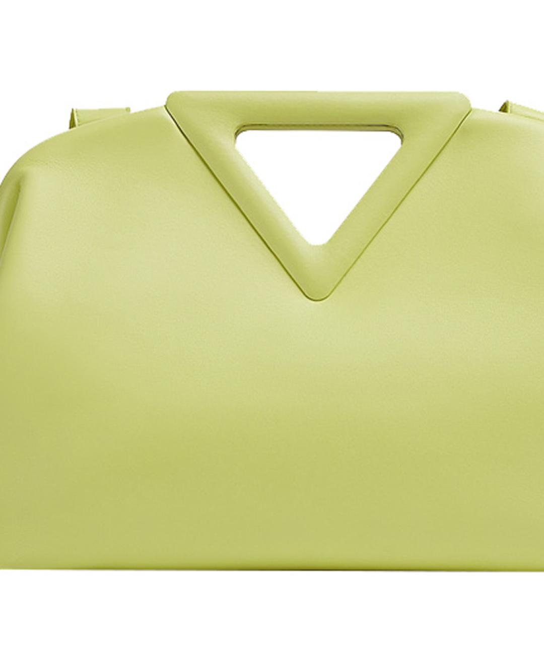 BOTTEGA VENETA Салатовая кожаная сумка через плечо, фото 4