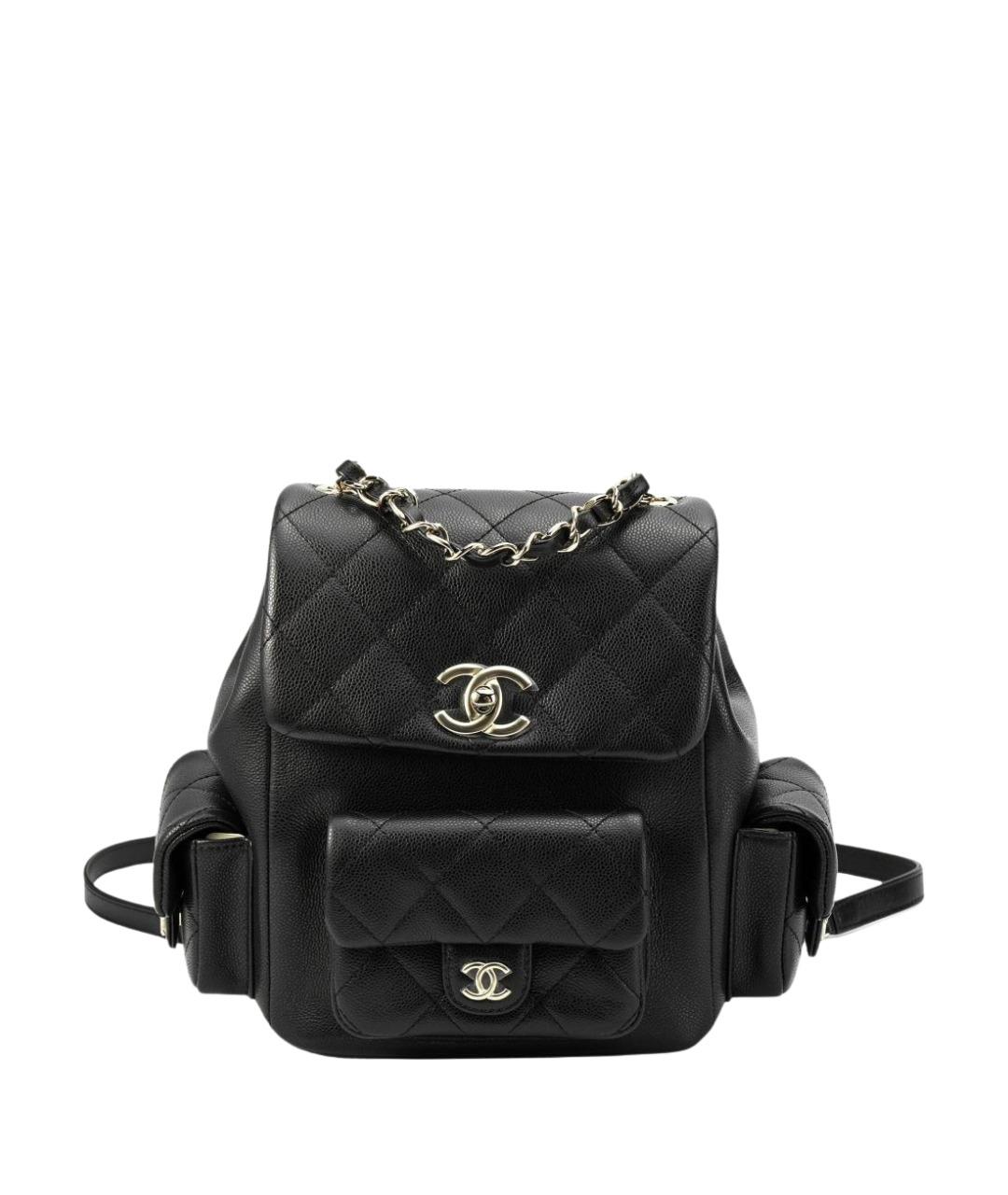 CHANEL Черный кожаный рюкзак, фото 1