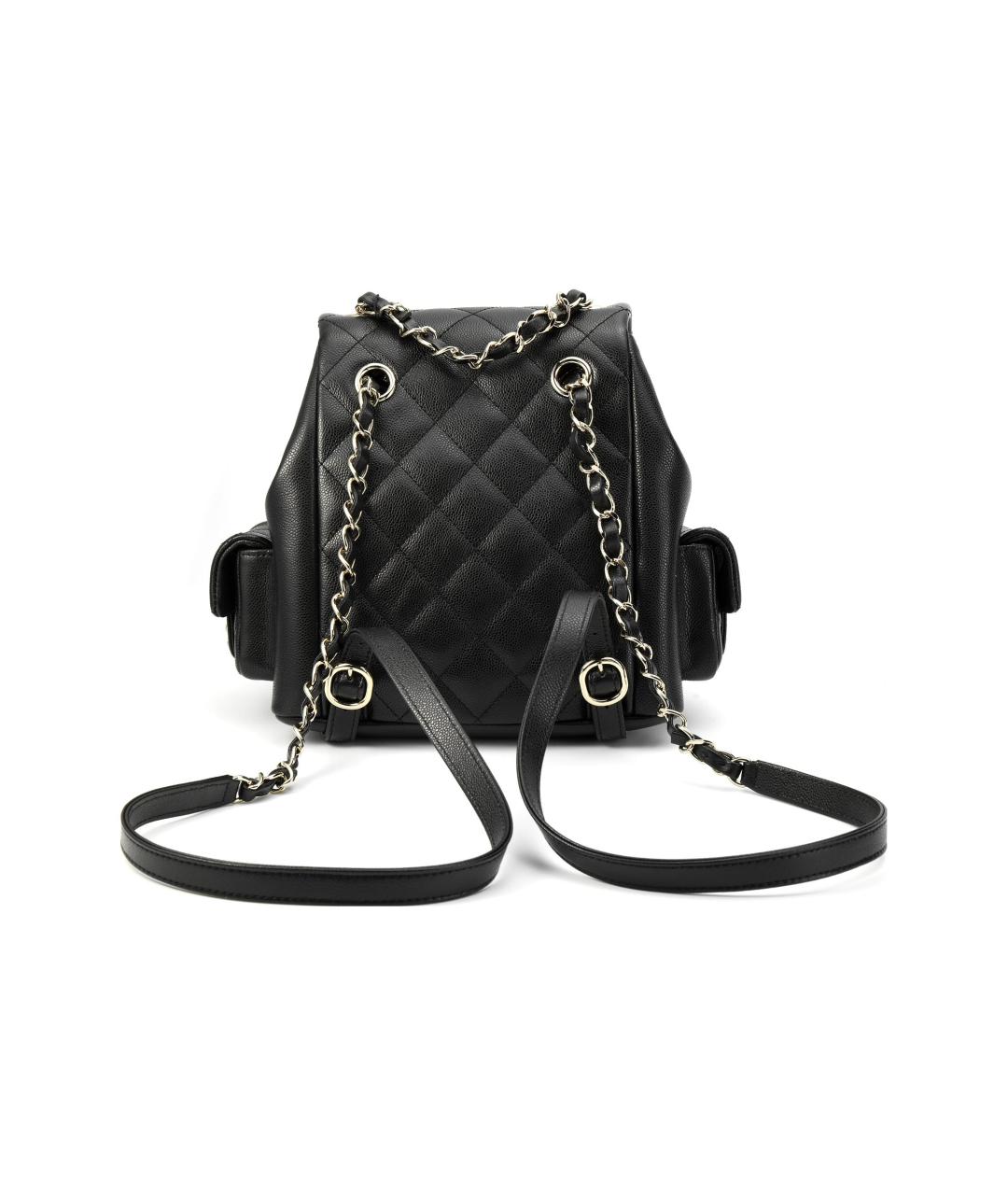 CHANEL Черный кожаный рюкзак, фото 3