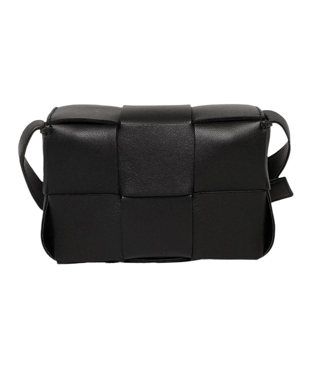 BOTTEGA VENETA Черная кожаная сумка через плечо, фото 3