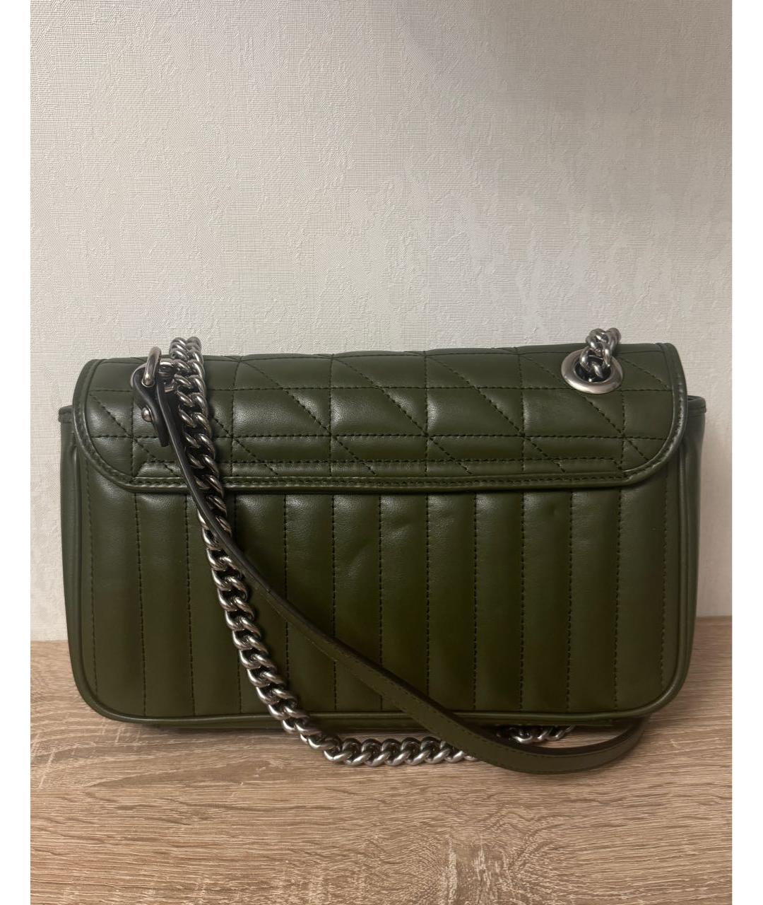 GUCCI Хаки кожаная сумка через плечо, фото 2