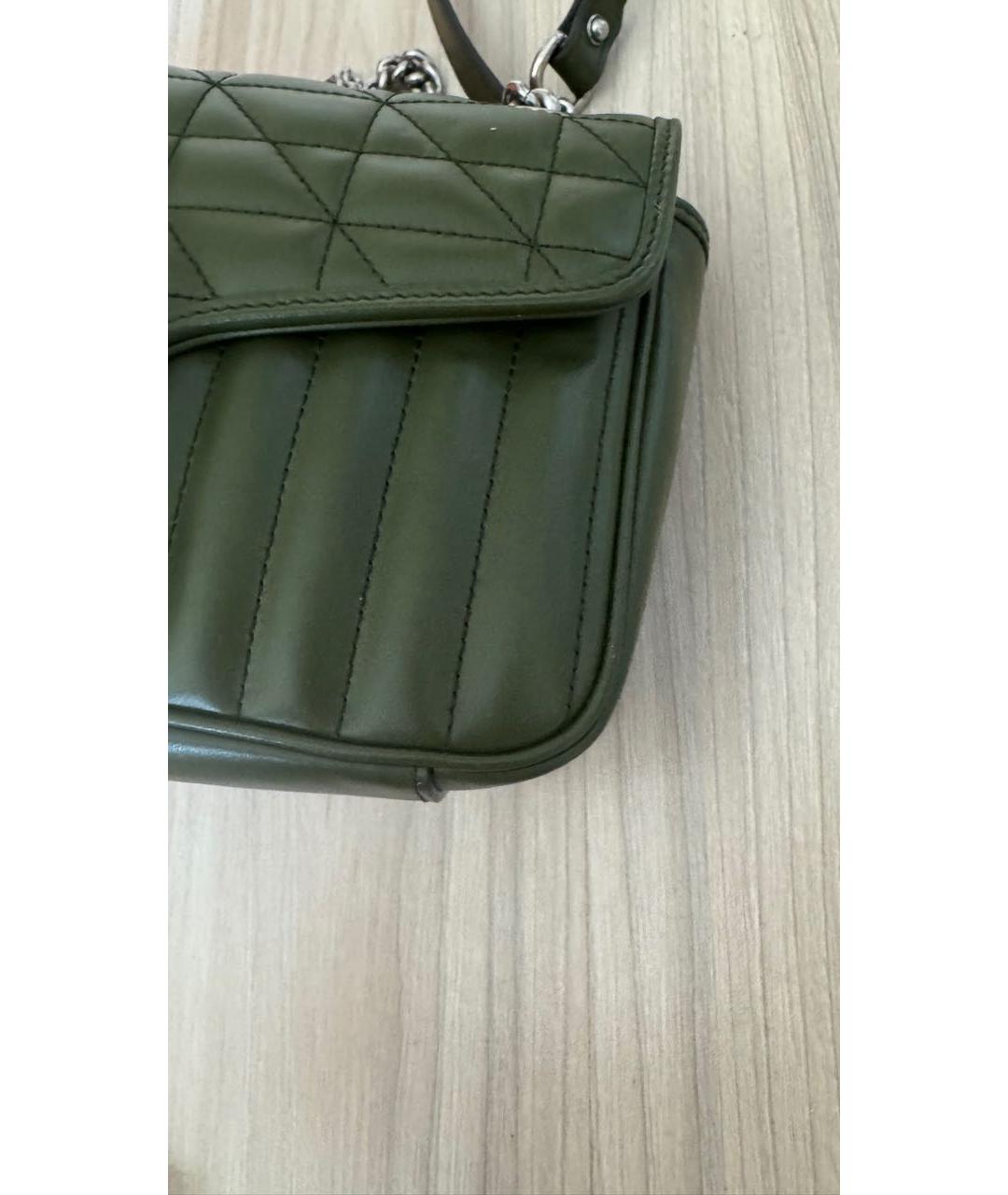 GUCCI Хаки кожаная сумка через плечо, фото 7