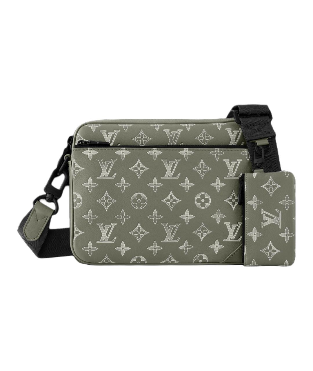 LOUIS VUITTON Серая кожаная сумка на плечо, фото 1