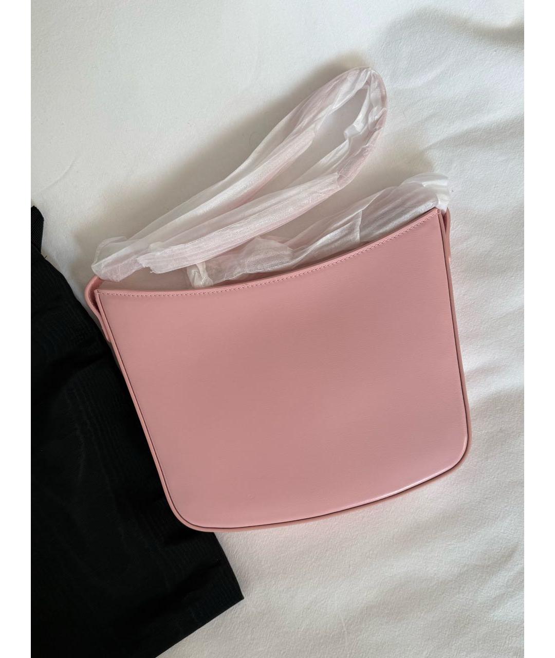 CELINE Розовая кожаная сумка через плечо, фото 6