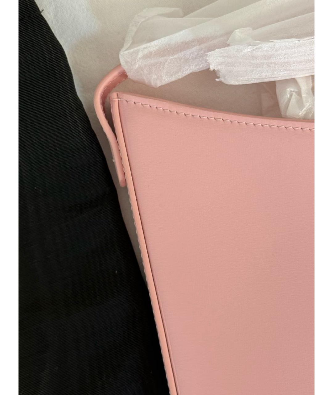 CELINE Розовая кожаная сумка через плечо, фото 7