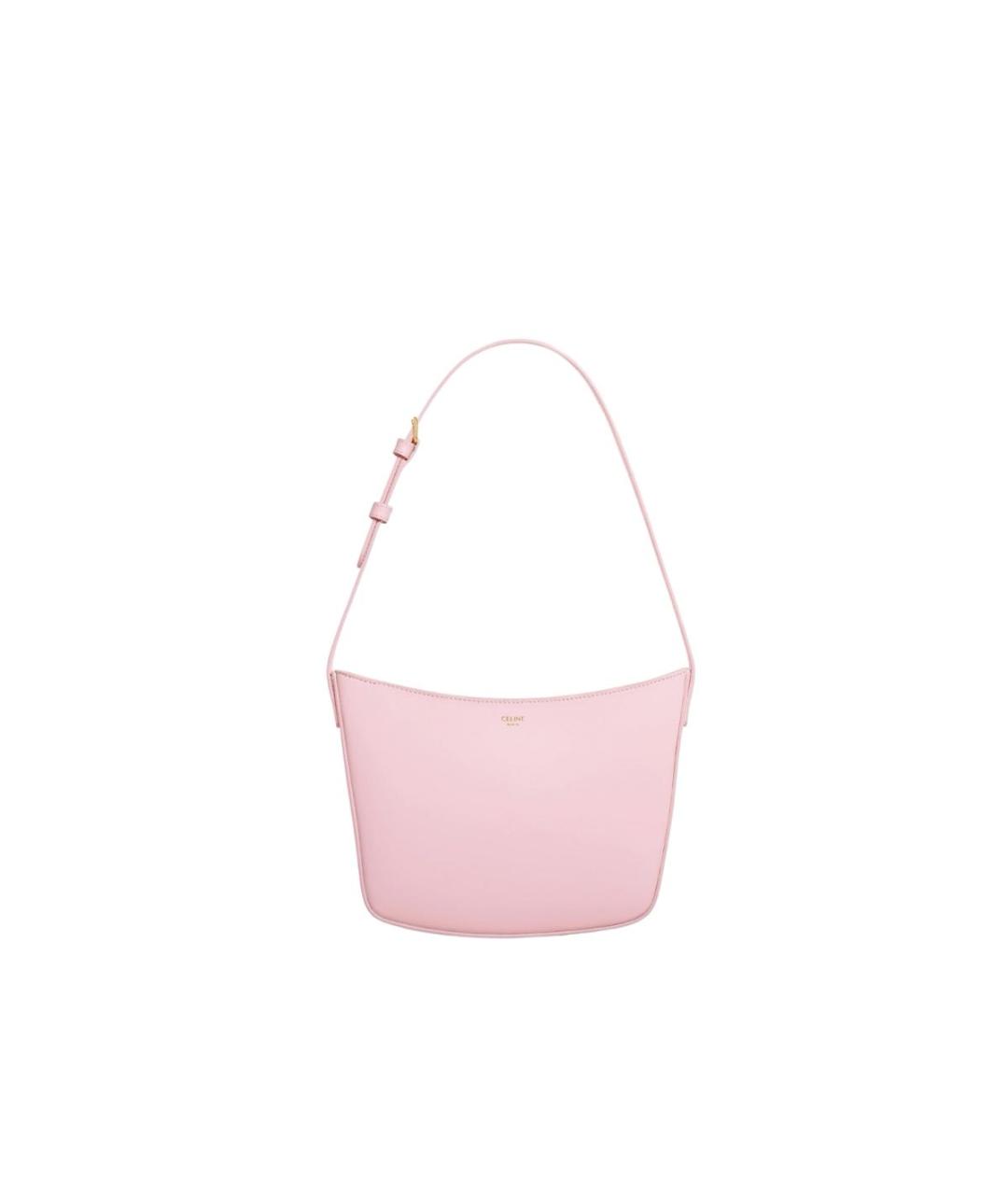 CELINE Розовая кожаная сумка через плечо, фото 7