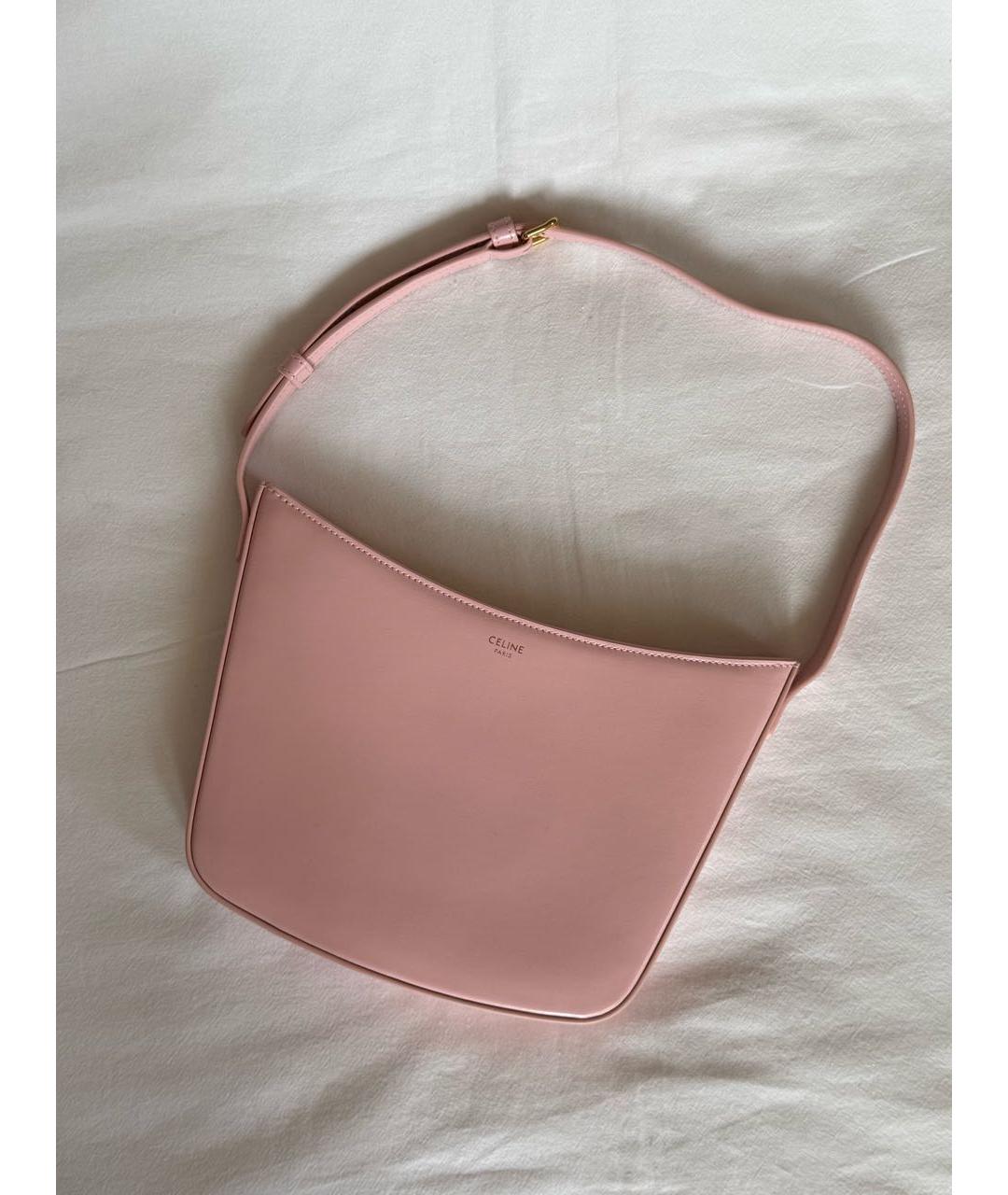 CELINE Розовая кожаная сумка через плечо, фото 5