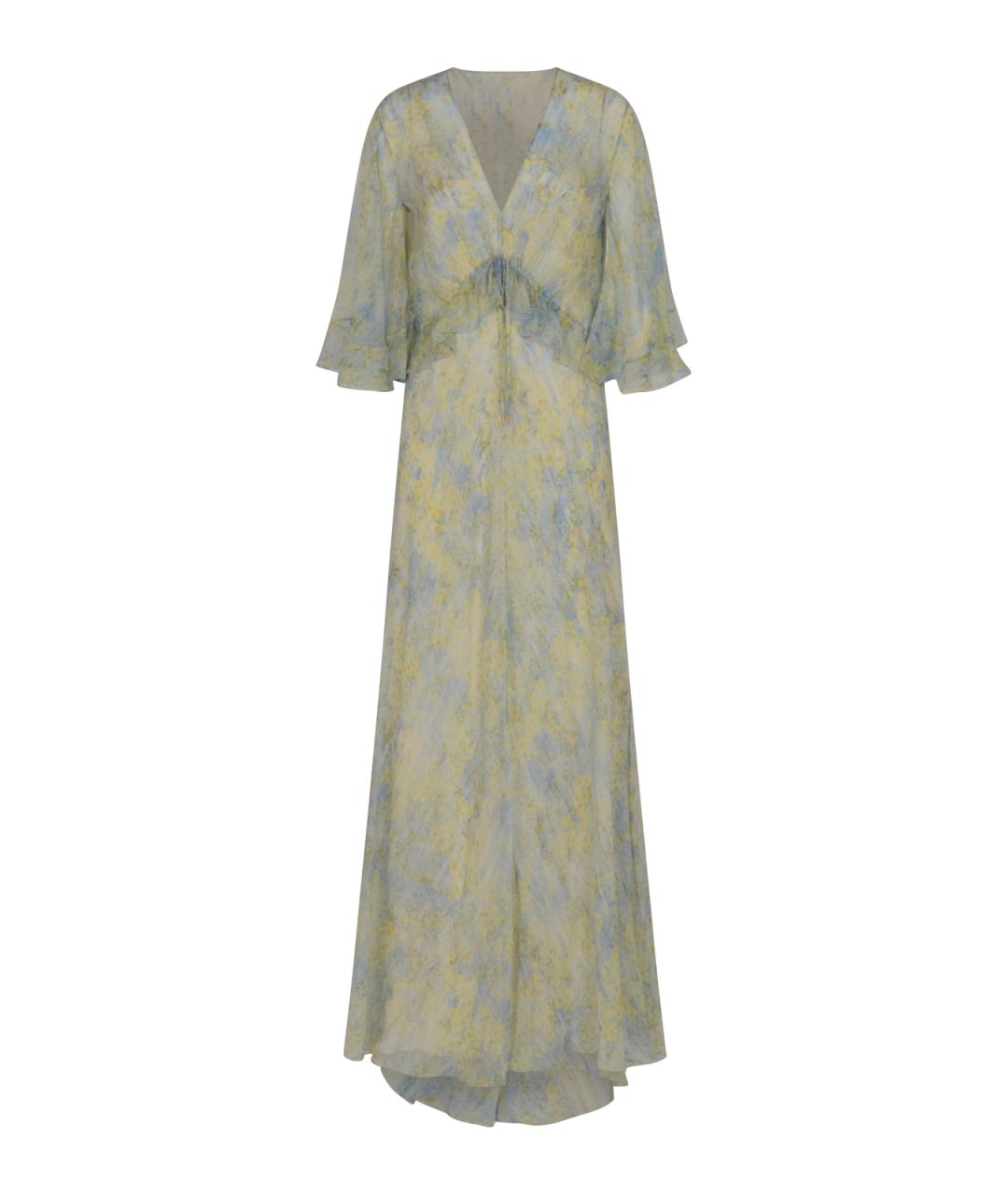 ALBERTA FERRETTI Мульти шелковое повседневное платье, фото 1