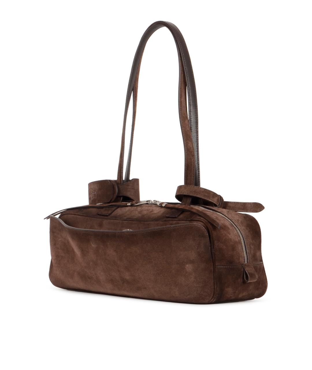 BALENCIAGA Коричневая замшевая сумка через плечо, фото 2