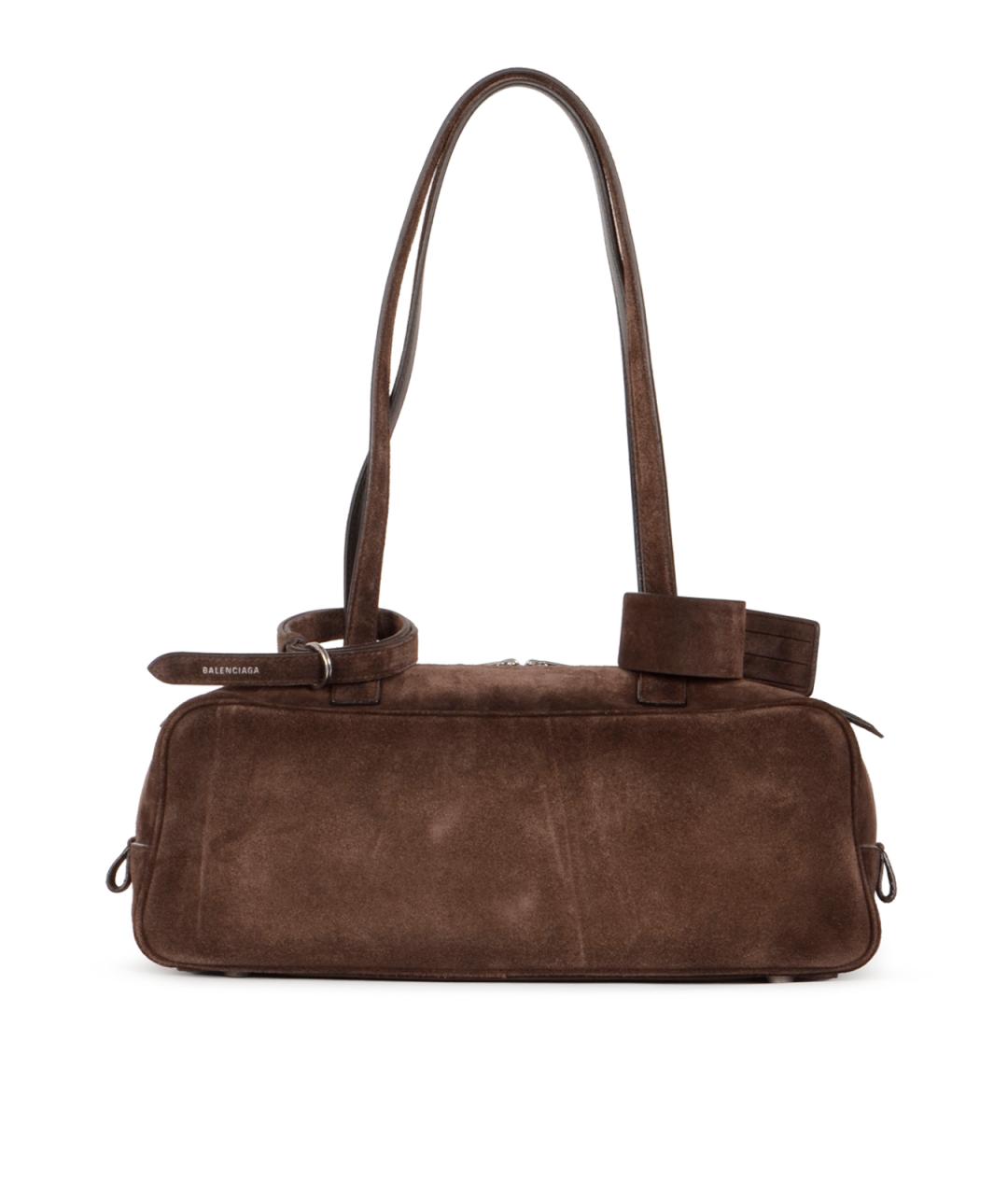 BALENCIAGA Коричневая замшевая сумка через плечо, фото 3