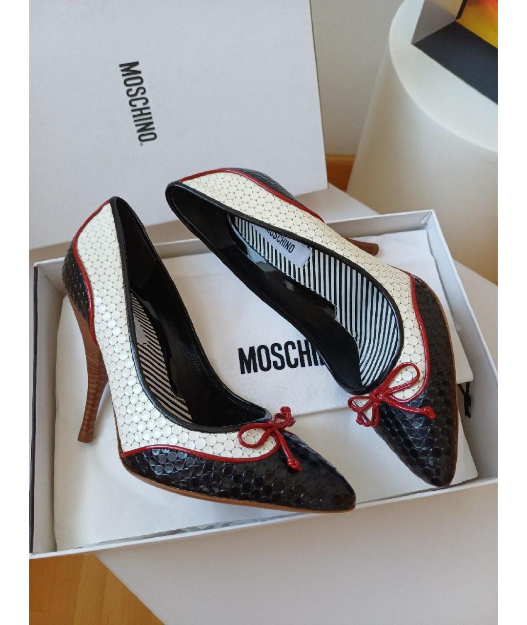 MOSCHINO Мульти кожаные туфли, фото 3