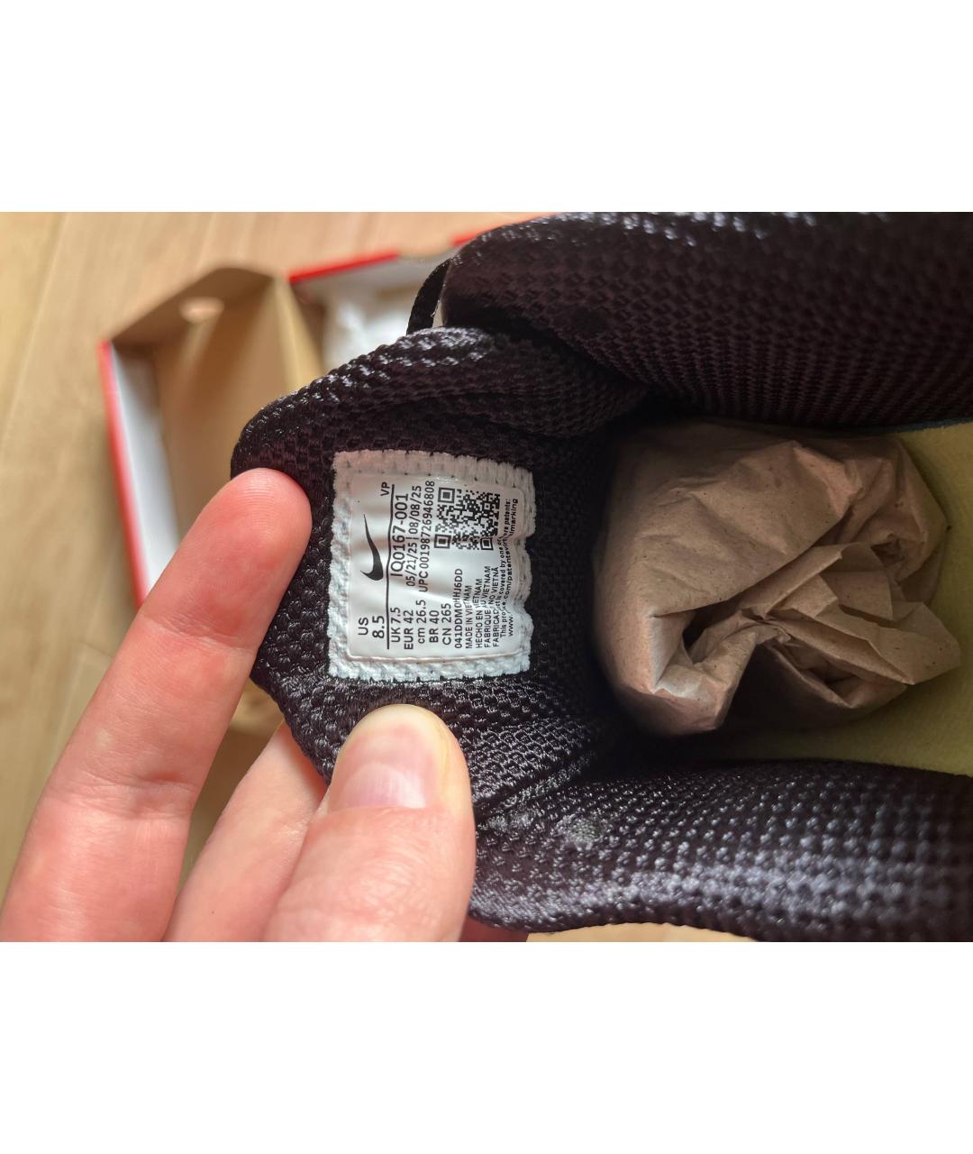 NIKE Черные текстильные низкие кроссовки / кеды, фото 7