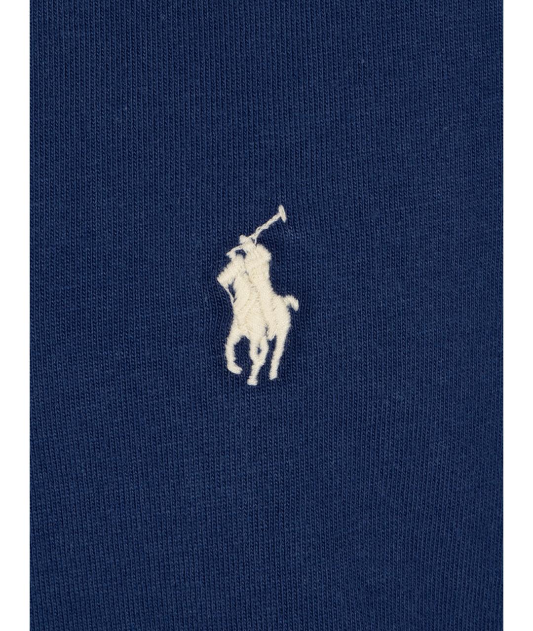 POLO RALPH LAUREN Синяя хлопковая футболка, фото 3