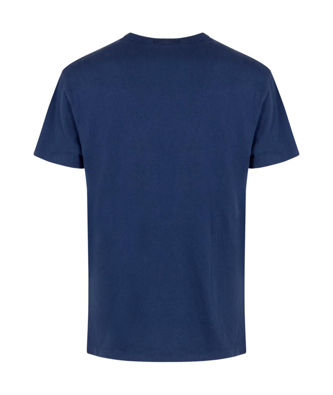 POLO RALPH LAUREN Синяя хлопковая футболка, фото 2