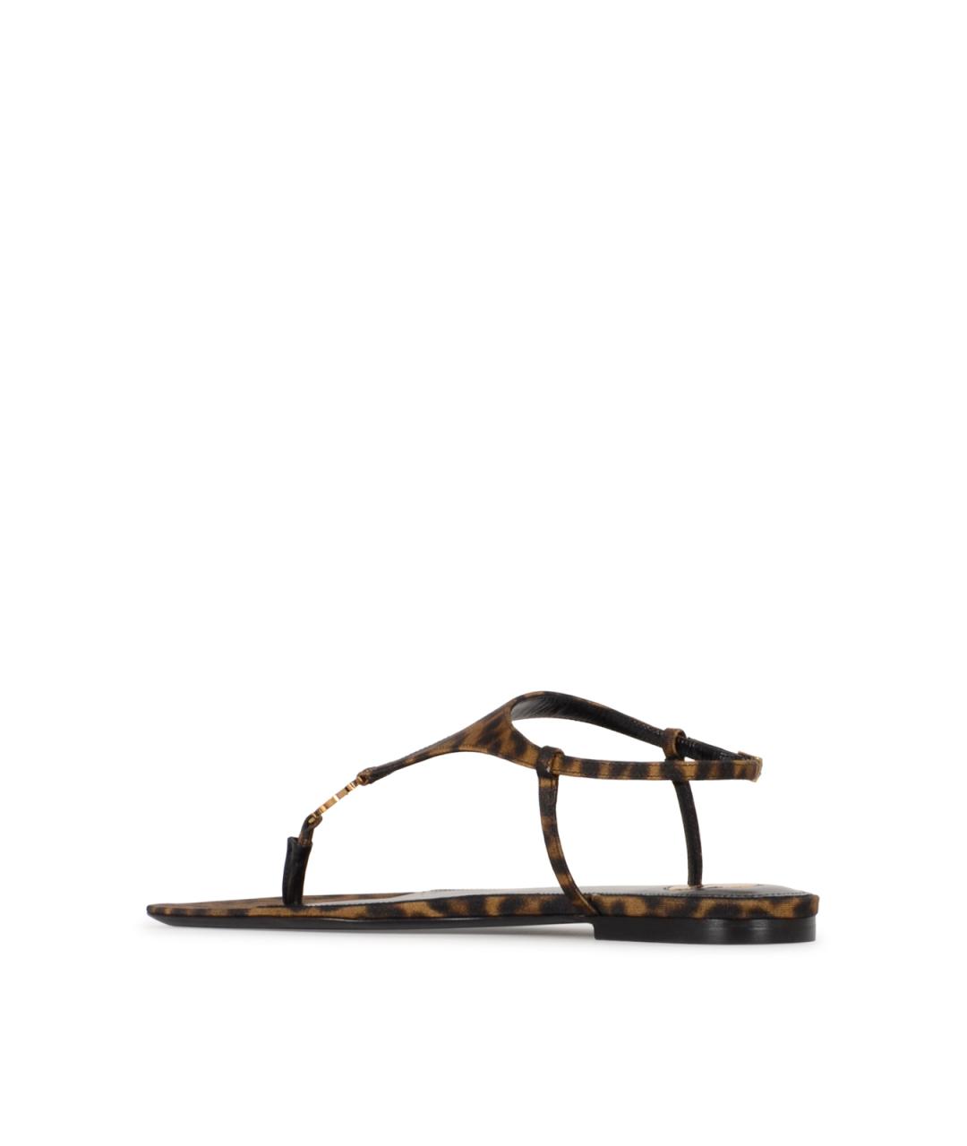 SAINT LAURENT Мульти кожаные сандалии, фото 3