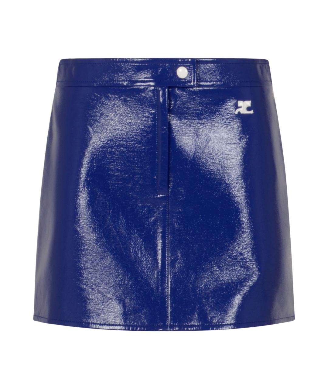 COURREGES Синяя юбка мини, фото 1