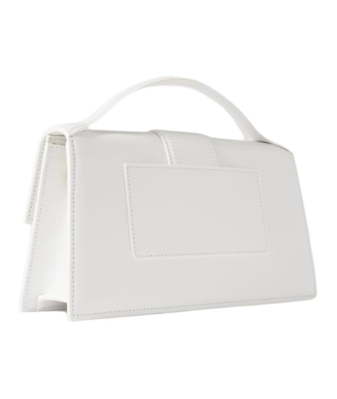 JACQUEMUS Белая кожаная сумка через плечо, фото 2