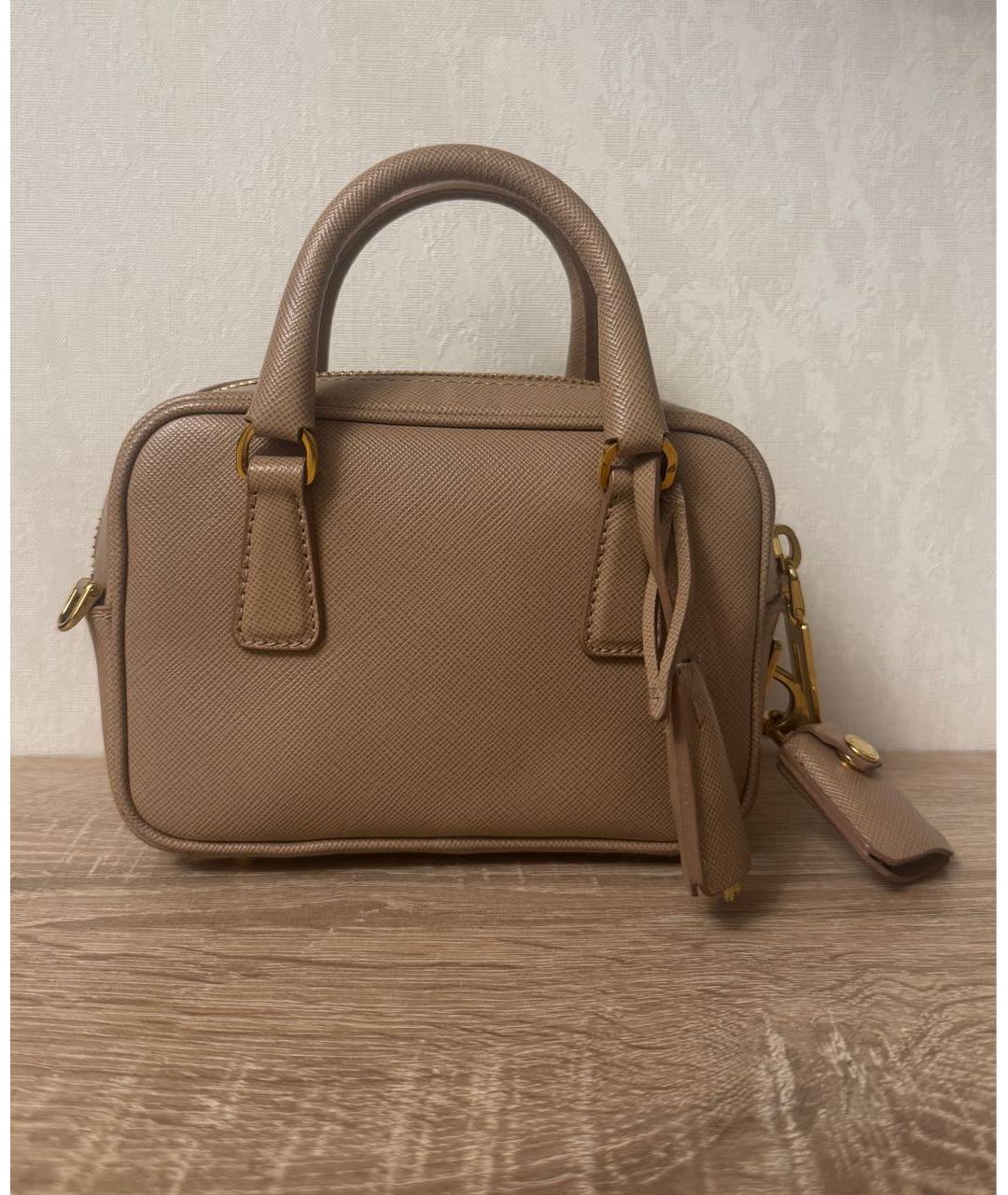 PRADA Бежевая кожаная сумка через плечо, фото 2