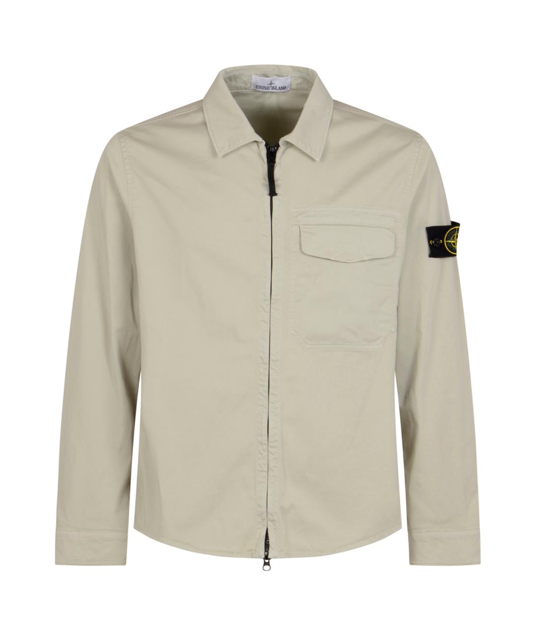 STONE ISLAND Серая хлопковая кэжуал рубашка, фото 1