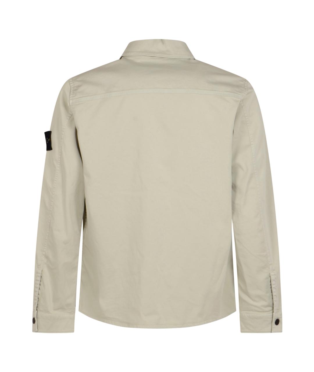 STONE ISLAND Серая хлопковая кэжуал рубашка, фото 2