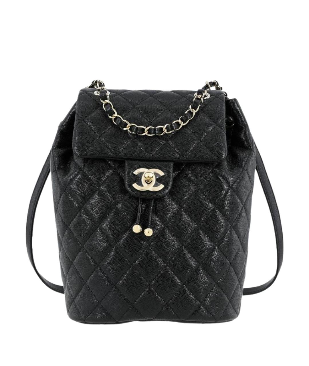 CHANEL Черный кожаный рюкзак, фото 1