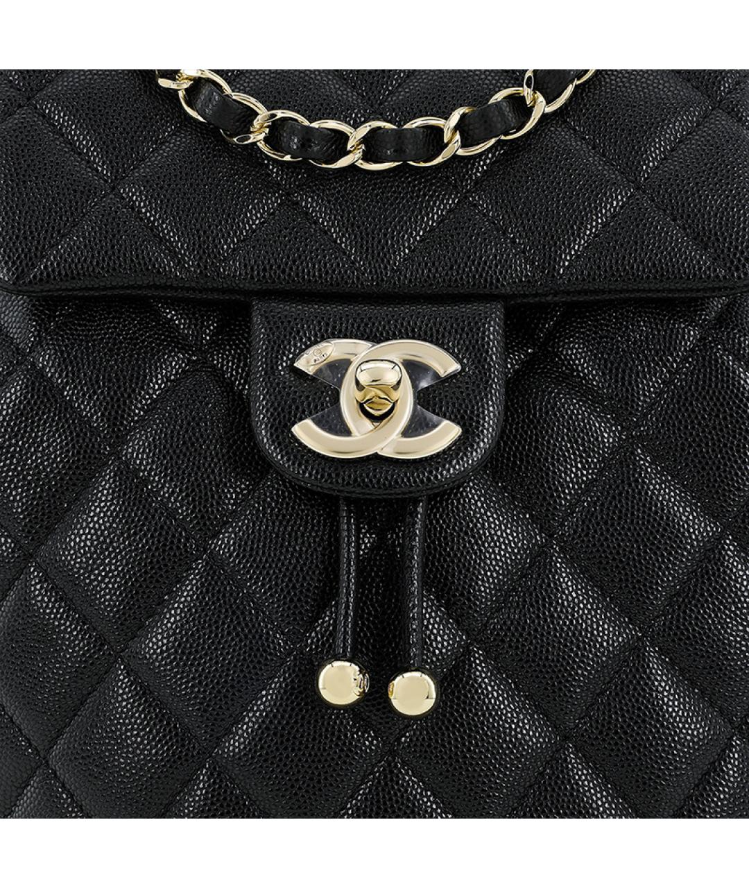 CHANEL Черный кожаный рюкзак, фото 5