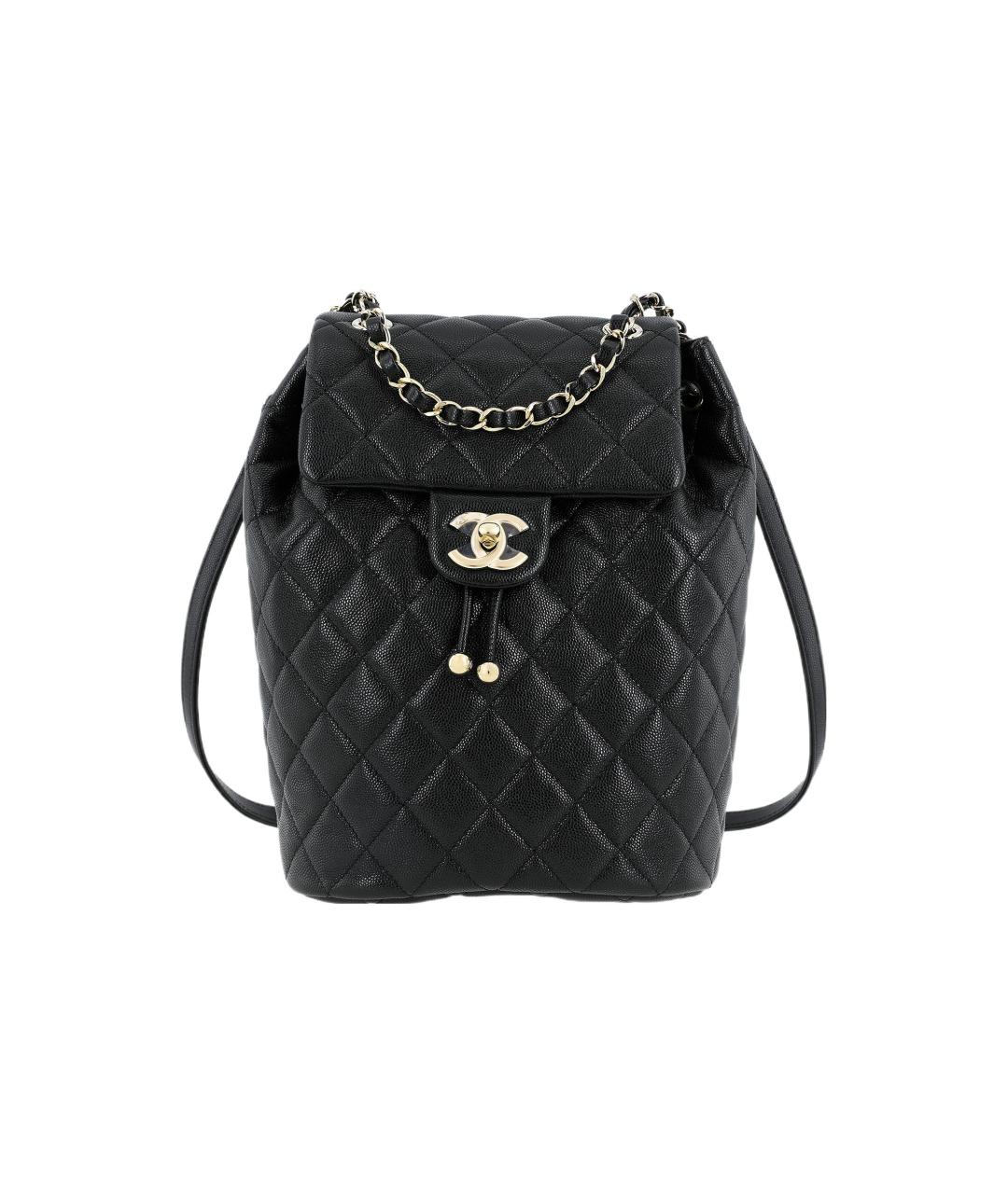 CHANEL Черный кожаный рюкзак, фото 6