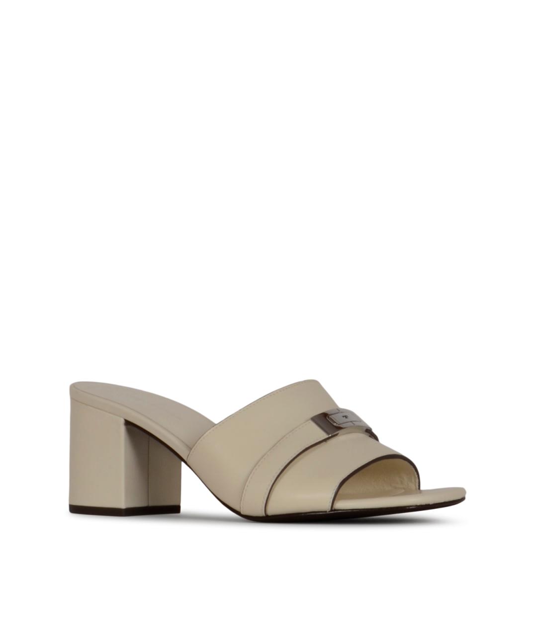 TORY BURCH Бежевые кожаные мюли, фото 2