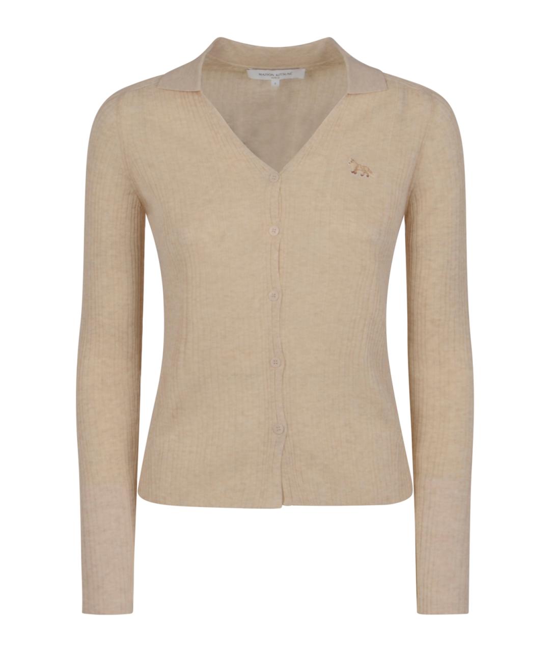MAISON KITSUNE Бежевый кардиган, фото 1