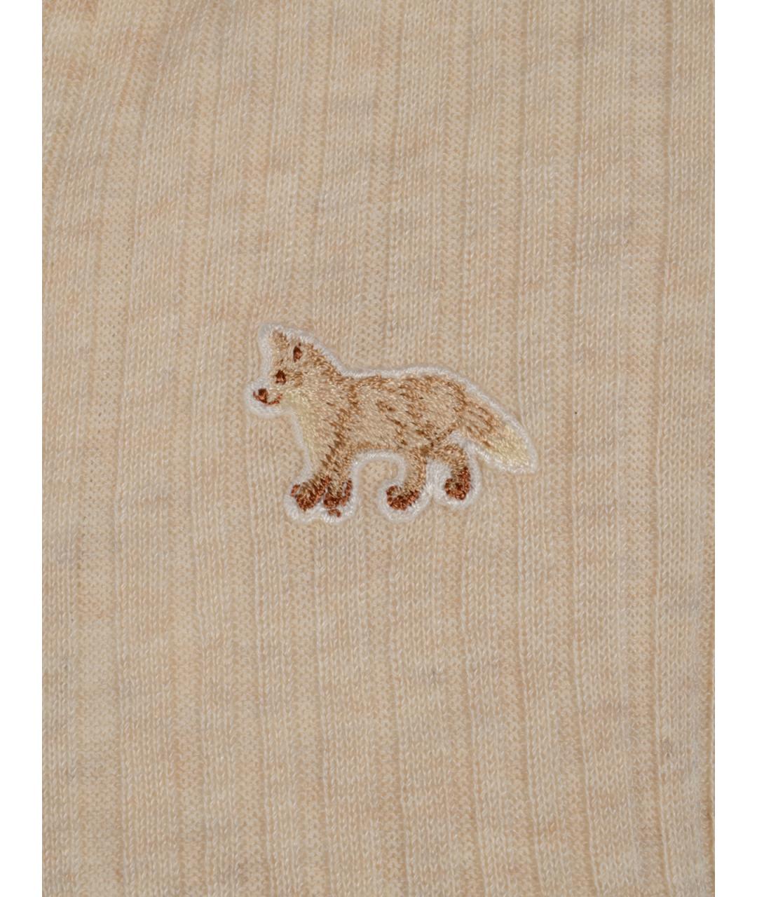 MAISON KITSUNE Бежевый кардиган, фото 3