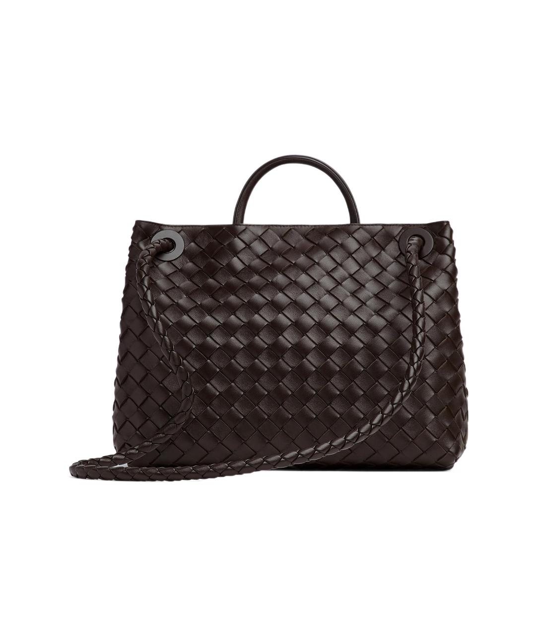 BOTTEGA VENETA Коричневая кожаная сумка через плечо, фото 3