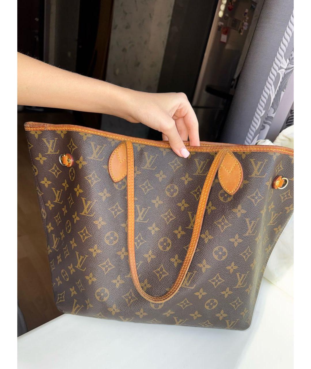 LOUIS VUITTON Коричневая сумка тоут, фото 3