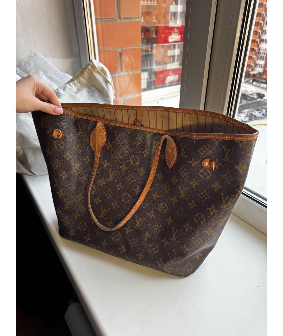 LOUIS VUITTON Коричневая сумка тоут, фото 2