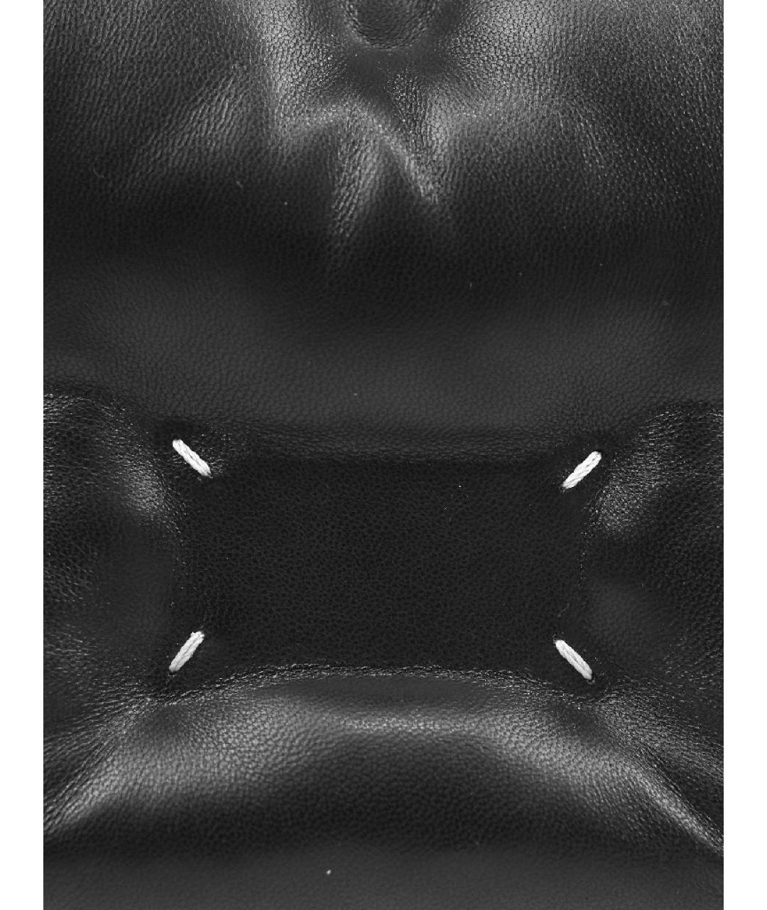 MAISON MARGIELA Черная кожаная сумка через плечо, фото 8