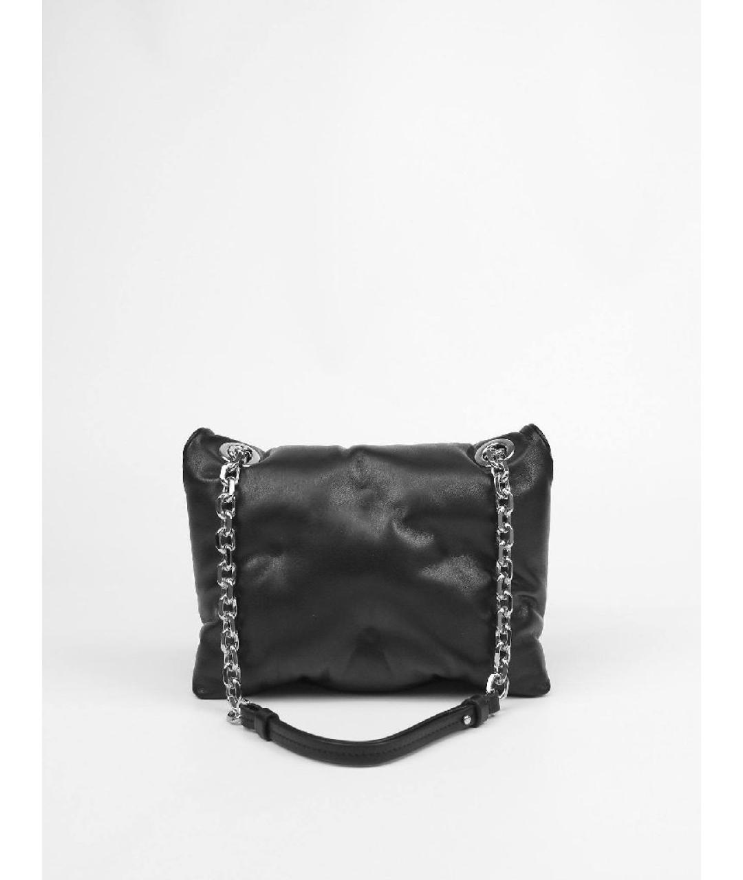 MAISON MARGIELA Черная кожаная сумка через плечо, фото 2