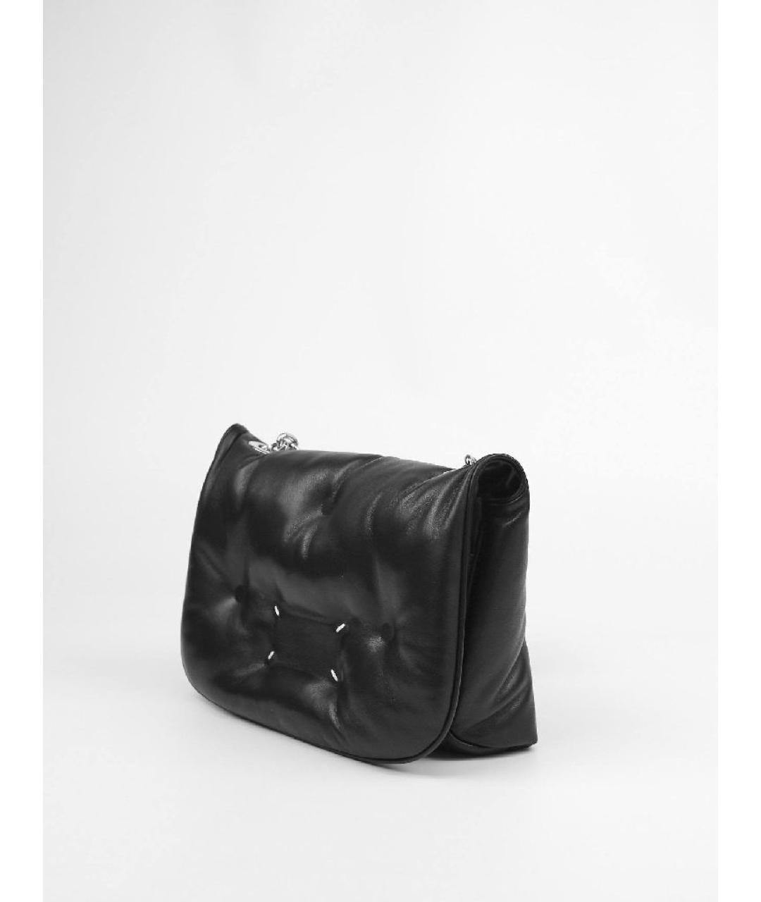 MAISON MARGIELA Черная кожаная сумка через плечо, фото 7