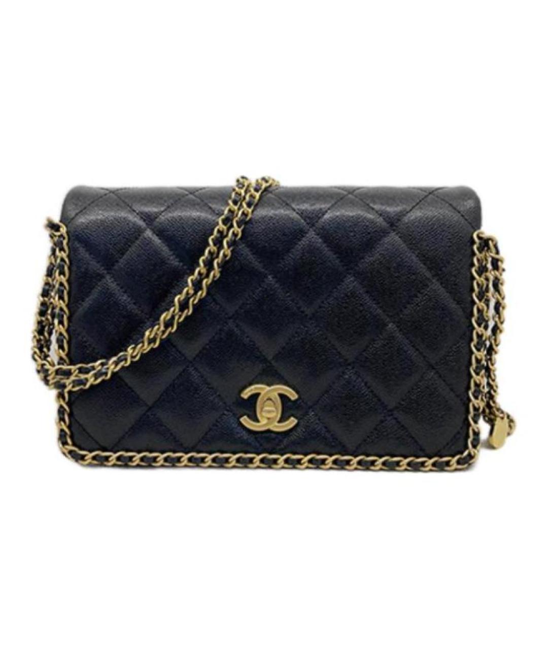 CHANEL Черная кожаная сумка через плечо, фото 2