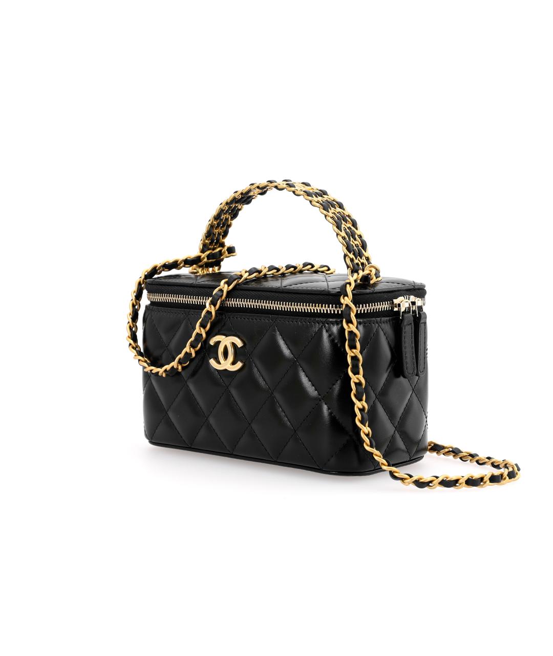 CHANEL Черная кожаная сумка через плечо, фото 2