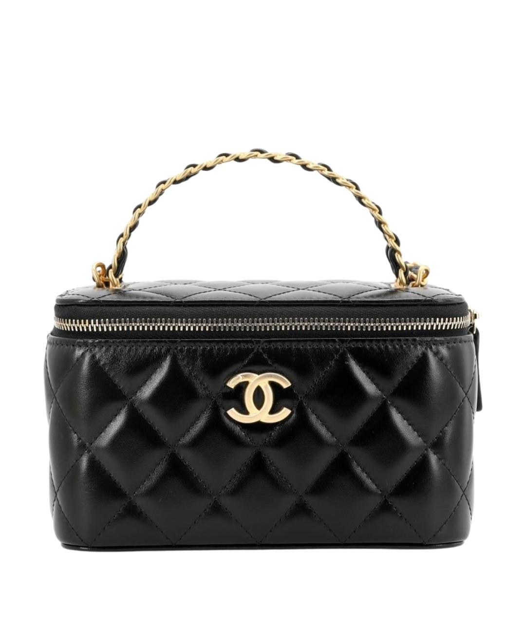 CHANEL Черная кожаная сумка через плечо, фото 1