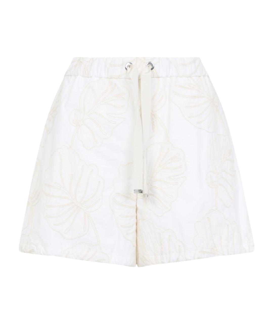 MONCLER Белые хлопковые шорты, фото 1