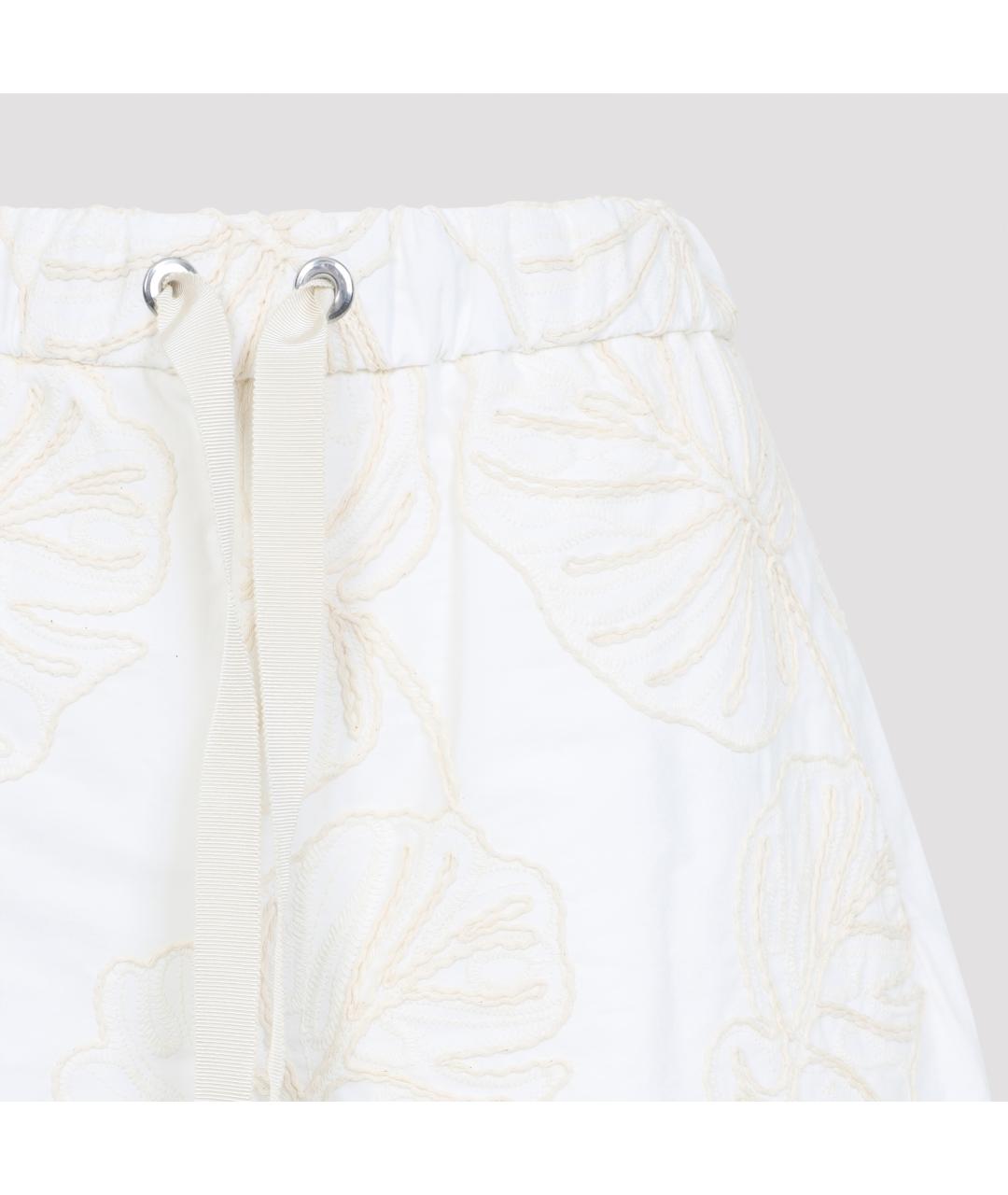 MONCLER Белые хлопковые шорты, фото 4