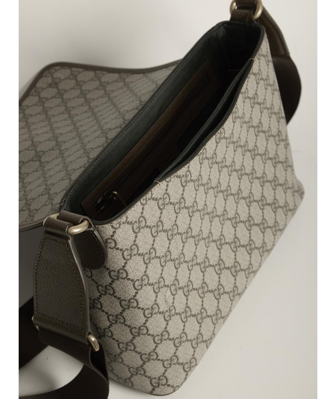 GUCCI Бежевая тканевая сумка на плечо, фото 4