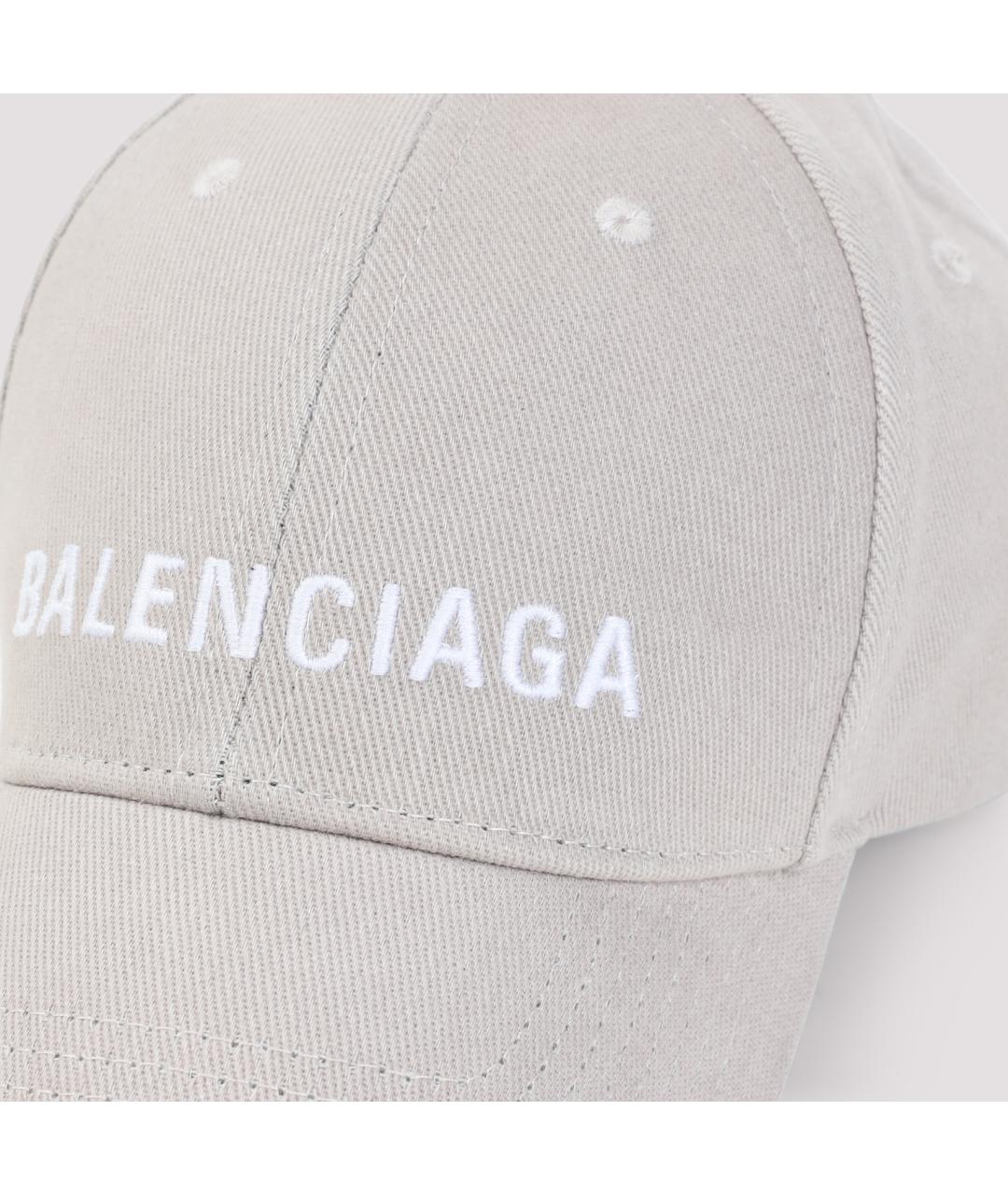 BALENCIAGA Серая хлопковая кепка, фото 4