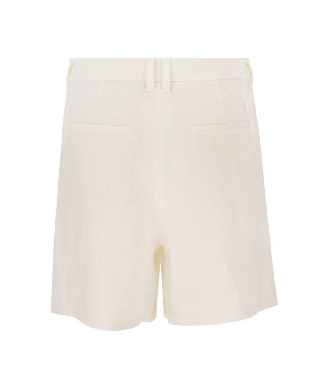 'S MAX MARA Белые льняные шорты, фото 2