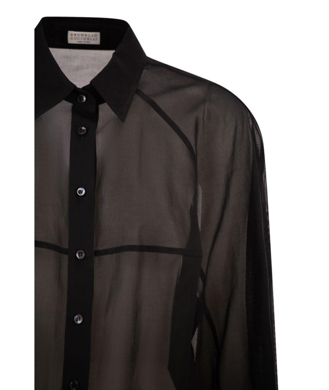 BRUNELLO CUCINELLI Черная хлопковая рубашка, фото 4