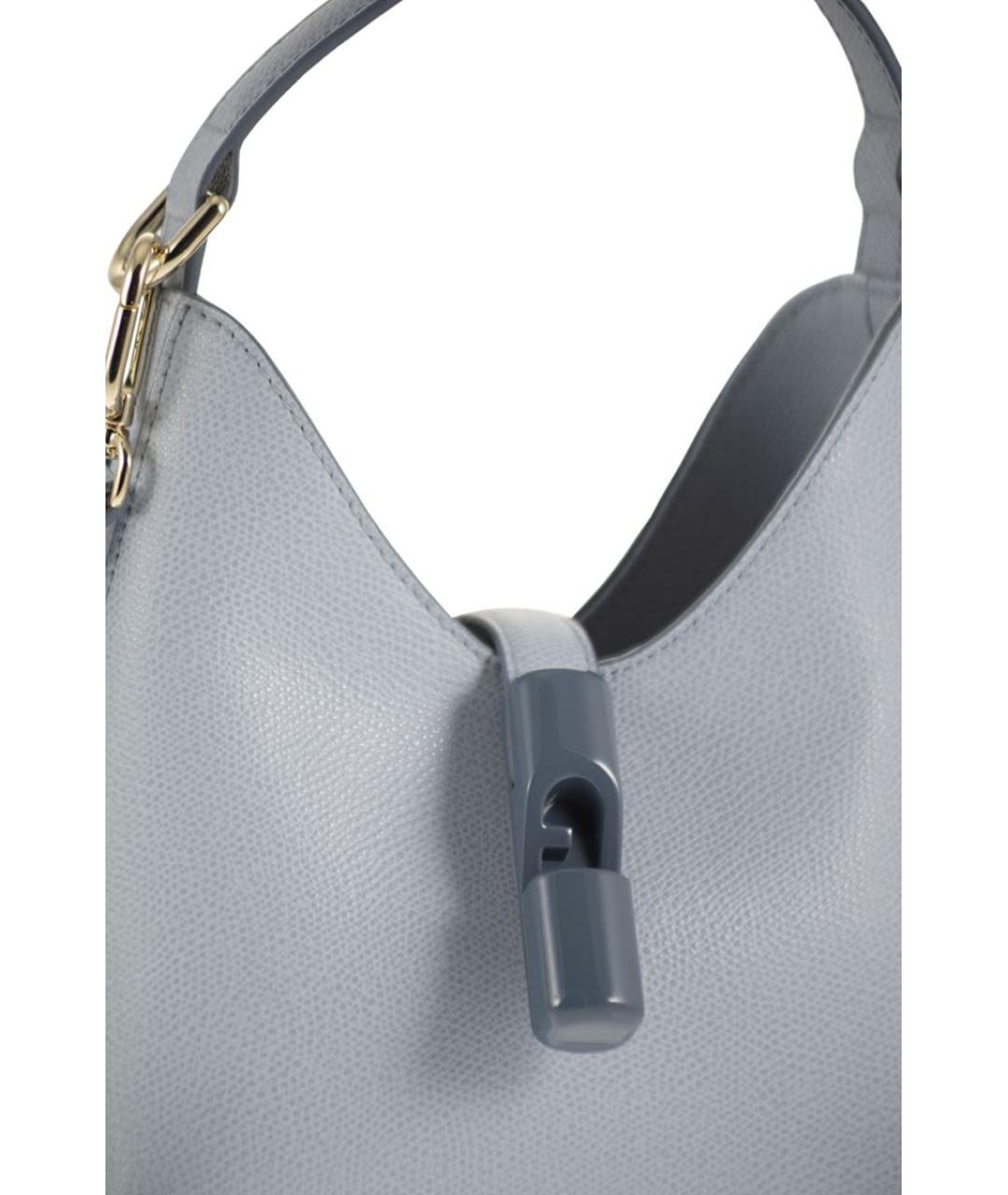 FURLA Голубая кожаная сумка через плечо, фото 5